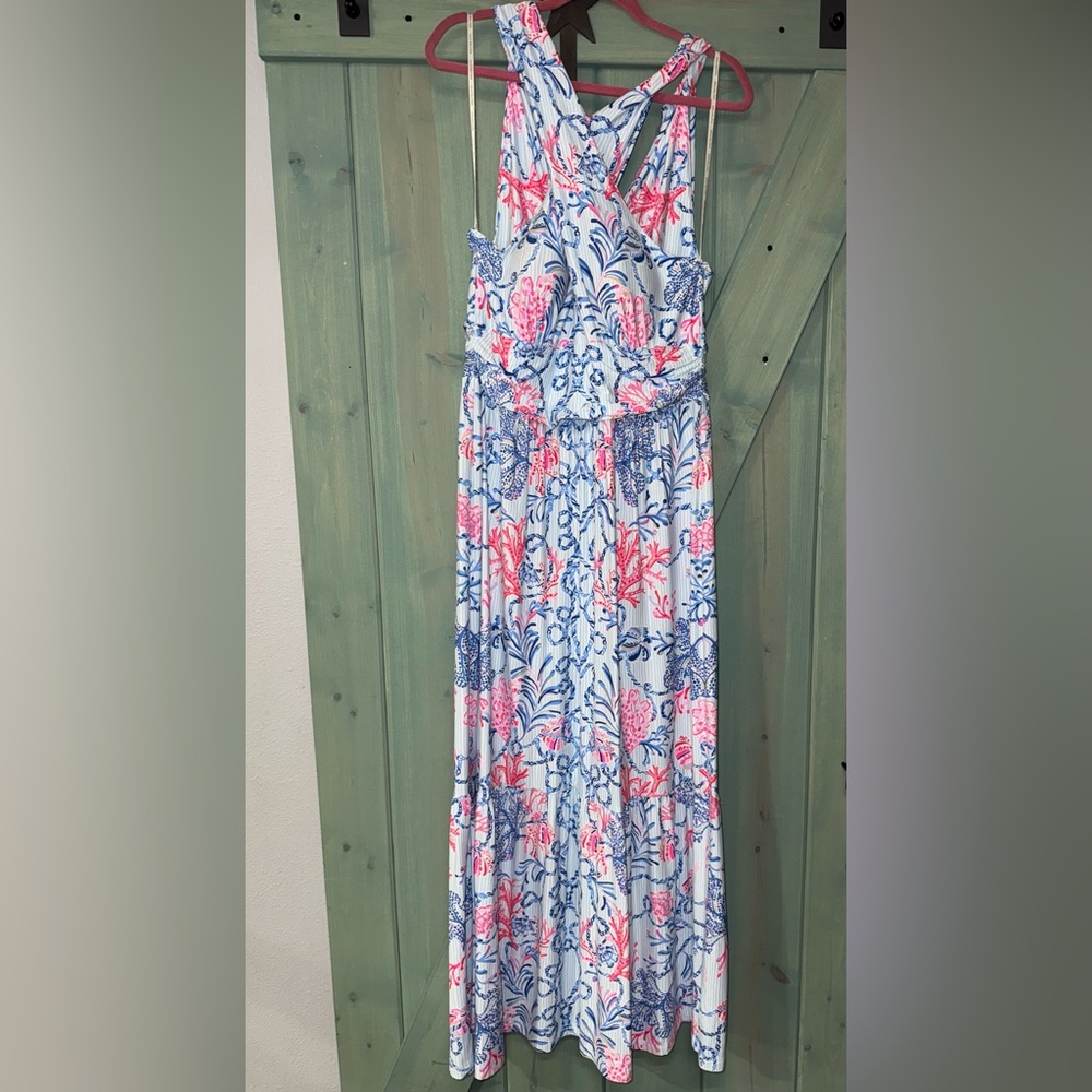 Lilly Pulitzer Naut Today engineered Montecito Halter Maxi Dress NWT